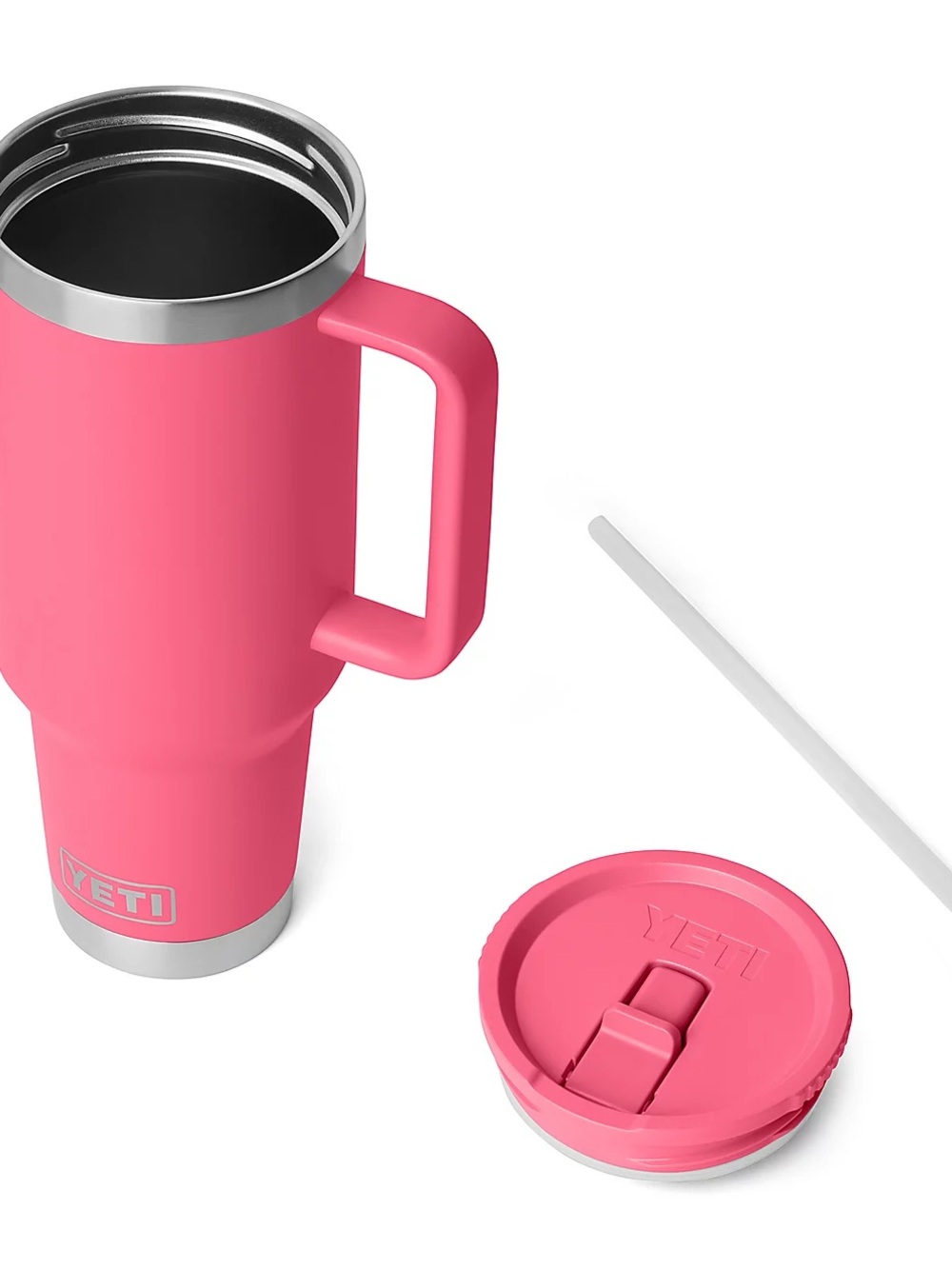 YETI Rambler 40 Oz Travel Straw Mug — Tropical Pink - Picture 2 of 10